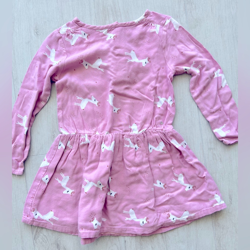 Galeries Lafayette Paris Long Sleeve Reindeer Dress 3T